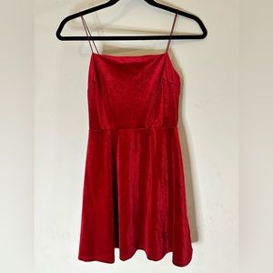 Urban Outfitters XS Velvet Red mini dress